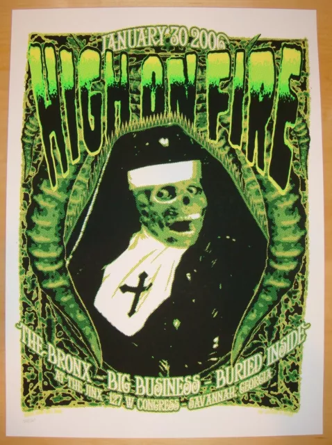 2006 High on Fire - Savannah Silkscreen Concert Poster by Richie Goodtimes