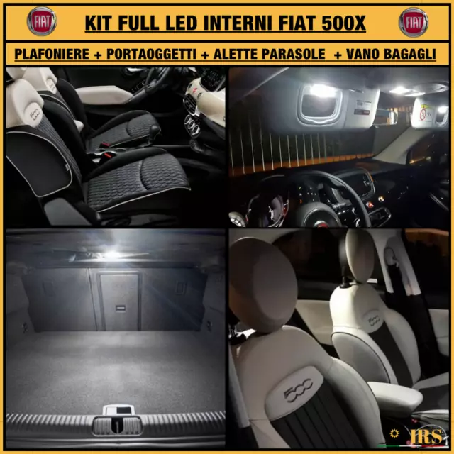 Kit Full Led Interni Fiat 500X Kit Completo Canbus No Error 6000K Bianco