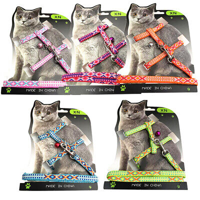 Adjustable Cat Chest Harness Collar With Leash Lead Set Anti Escape for Kitten