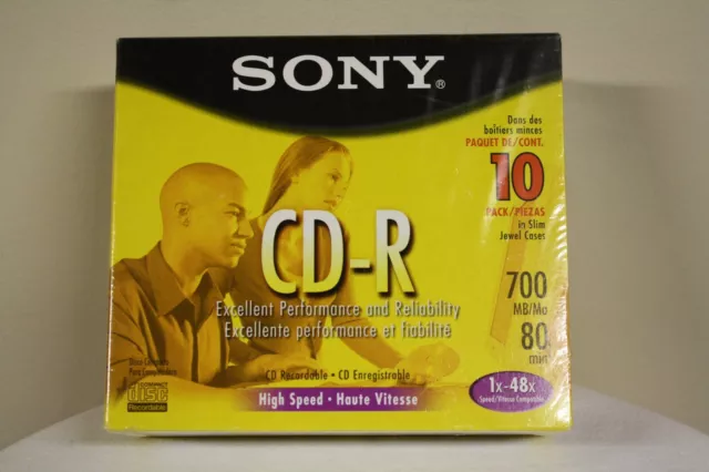 SONY CD-R 10CD80L3 700MB/Mo 1x-48x CD-R 10/PACK 80min Black CDs