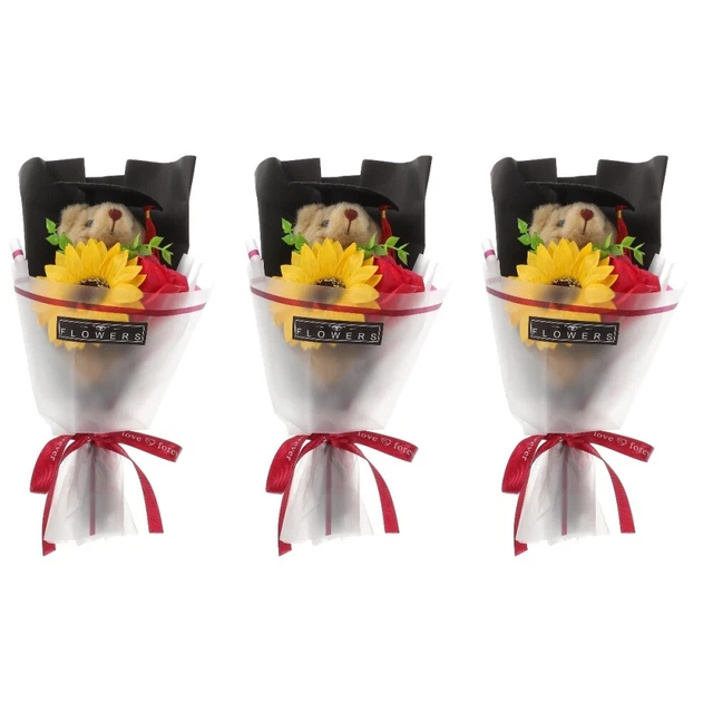 BETESSIN Positiva Doll Peluche Regalo Laurea Motivazionale Italiano Positiva Orsetto Divertenti con Carta Scritta Congratulazione per Laurea Regalo Portafortuna