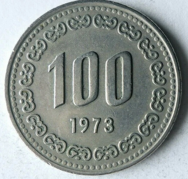 1973 DU SUD Cor e 100 Won Excellent Pi ce De Monnaie Poubelle 103 1973-du-sud-cor-e-100-won-excellent-pi-ce-de-monnaie-poubelle-103