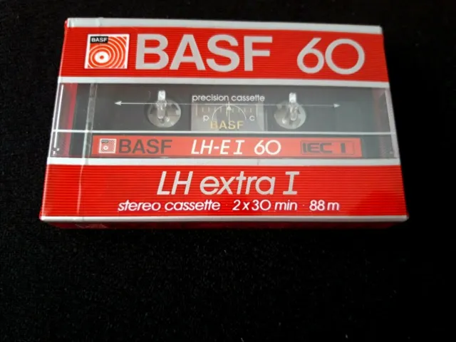 1x BASF LH extra I 60 - CASSETTE TAPE BLANK new SEALED - made in Germany