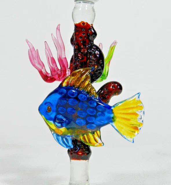 Yurana Handcrafted Glass Figurine Fish Wine Glass