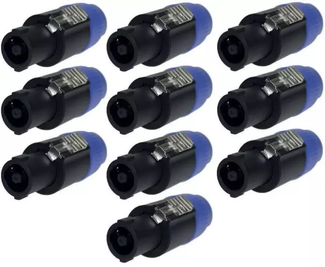 10x Speakon kompatibler Stecker 4-polig Boxenstecker Lautsprecherstecker 4-pol