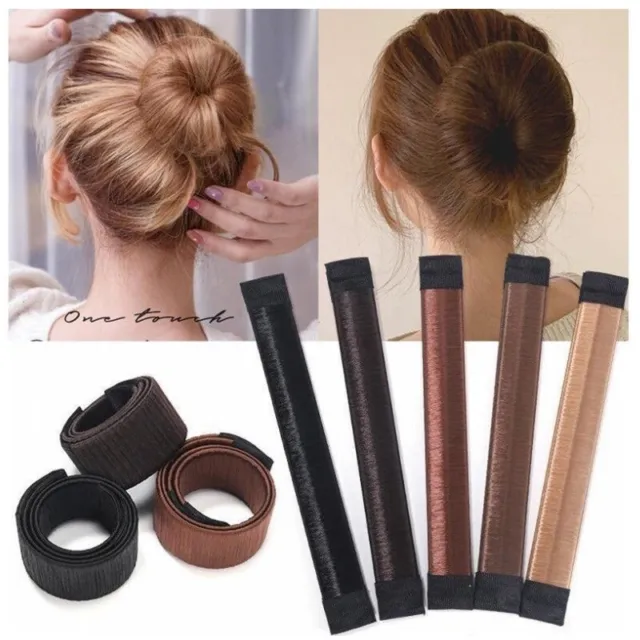 MAGIC FRENCH TWIST HAIR BUN MAKER Bands Easy Snap Tool Former Styling Donut DIY