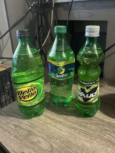 Sprite Soda Bottle And Mellow Yellow Yellow Bottle