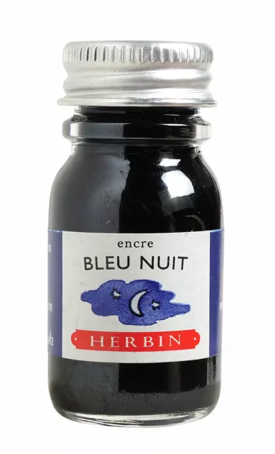 Herbin Füllhalter Tinte Fountain Pen Ink Füller 10ml Nachtblau für Aquarelle