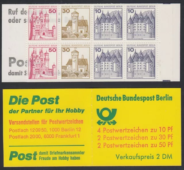 Germany Berlin 1977 ** Burgen und Schlösser MH 10 "Ruf ..."