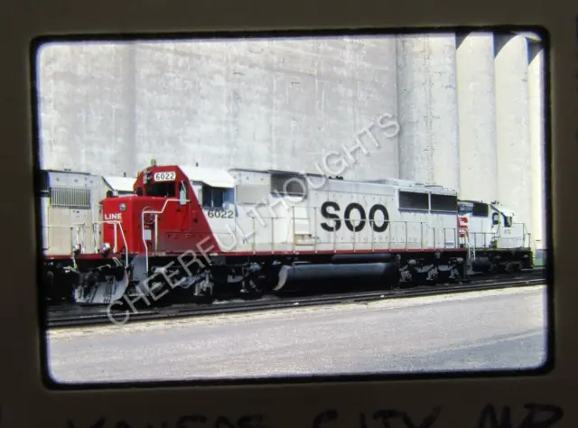 Original '91 Kodachrome Slide SOO Line 6022 SD60 Kansas City, MO       38V33