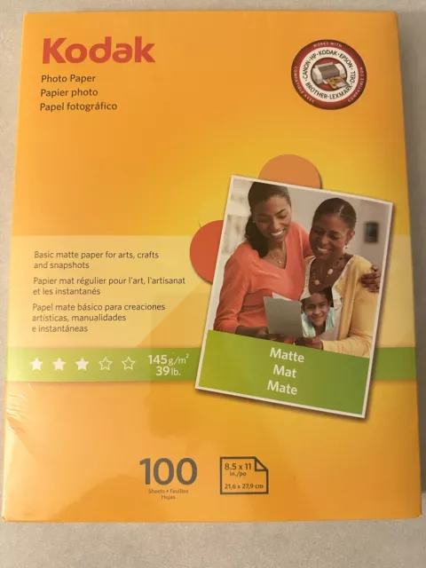 Kodak Basic Matte Photo Paper 8.5 x 11 -100 Sheets - Universal Inkjet Printers