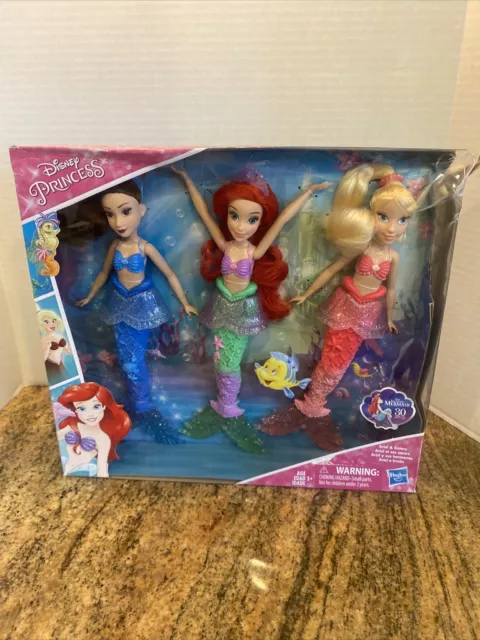 Disney Princess LITTLE MERMAID Ariel and Her Sisters 12" Doll Set 3 Pack New