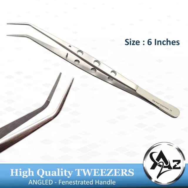 6"Precision Tweezer Stainless Steel Hobby Electronic Jewelry Watch Repairs Tool