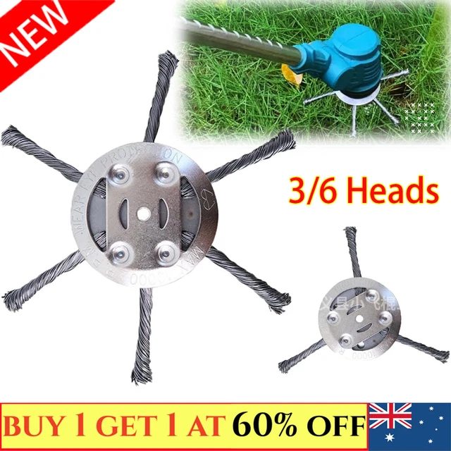 6 Inch Steel Wire Trimmer Head For Weed Eaters - Unbreakable Replacement For Lawn Mowers