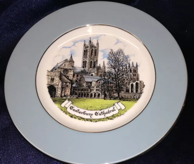 Reli Washbourne London Canterbury Cathedral 7 7/8" In Diameter Souvenir Plate