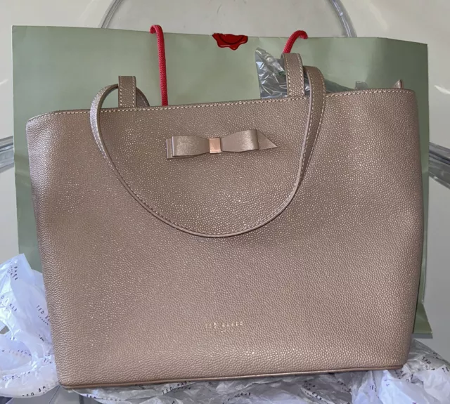 Ted Baker Tote Bag Nude Pink Leather - Brand New 2