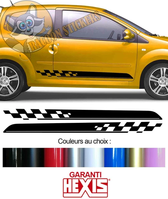 2 BANDES DAMIERS POUR RENAULT CAPTUR DECOR SPORT AUTOCOLLANT STICKER