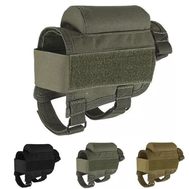 Tactical Rifle Gun Ammo Carrier Holder Butt Piece Pad Buttstock Cheek Rest Nylon