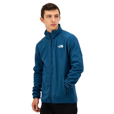 The North Face Mens Resolve Full Zip Fleece Sweater Mallard Blue / Medium