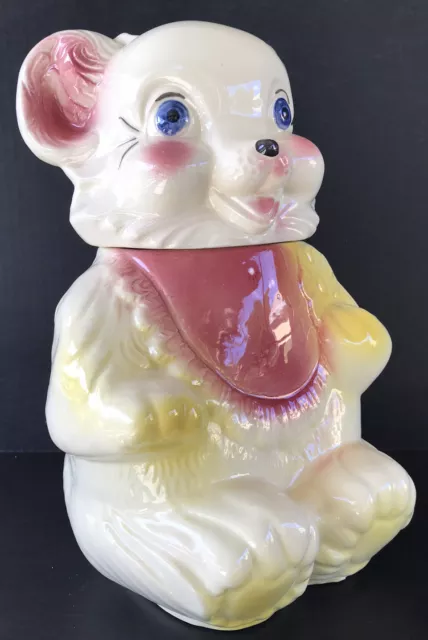 VINTAGE COOKIE JAR Teddy Bear 1940’s Royal Ware Pottery USA Cookie Jar ...