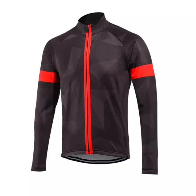 Men's Winter Thermal Fleece Cycling Clothing Set Long Sleeve A5S2 3