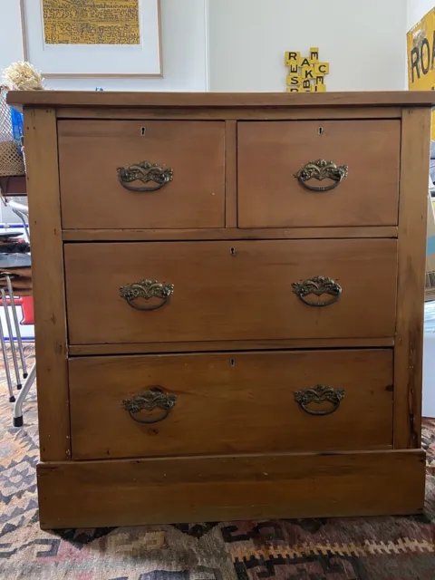 Early Australian Pine Chest Of Drawers
