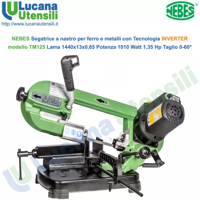 Segatrice a Nastro per Ferro INVERTER NEBES Sega Portatile Troncatrice TM125 2