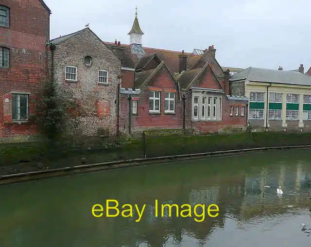 Photo 6x4 The River Ouse and buildings near  Lewes Bridge, East Sussex At c2009