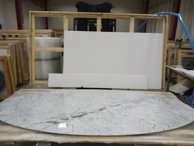 CLEARANCE SALE - Table /Tavolo ovale marmo Statuarietto Tulip 235x121cm SVENDITA