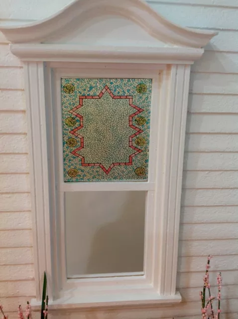 Mosaic Motif Dollhouse Miniature Victorian  Stained Glass Window Film