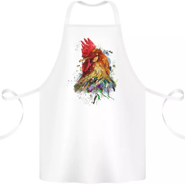 Un Pollo Acquerello Cotone Grembiule 100% Organico Di
