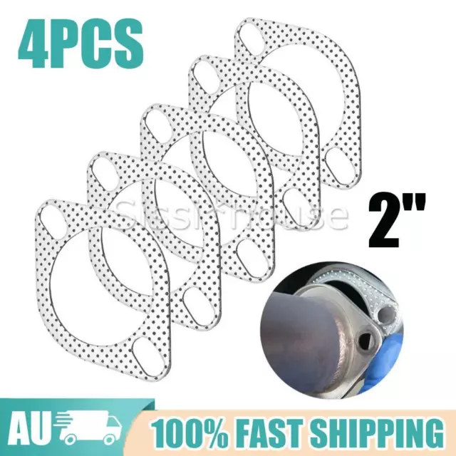 4X 2" 51MM EXHAUST GASKET - 107MM BOLT SPACING, 3 INCH FLANGE 4 pieces AU
