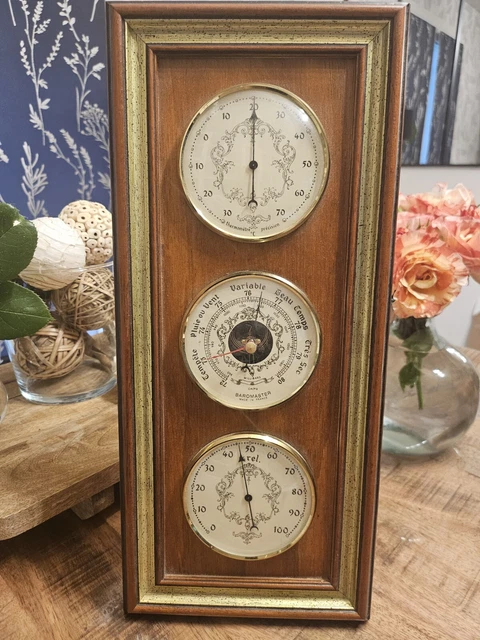 TFA 20.1000 STATION En Bois Massif Baromètre Thermomètre Hygromètre Analogique EUR 47,53