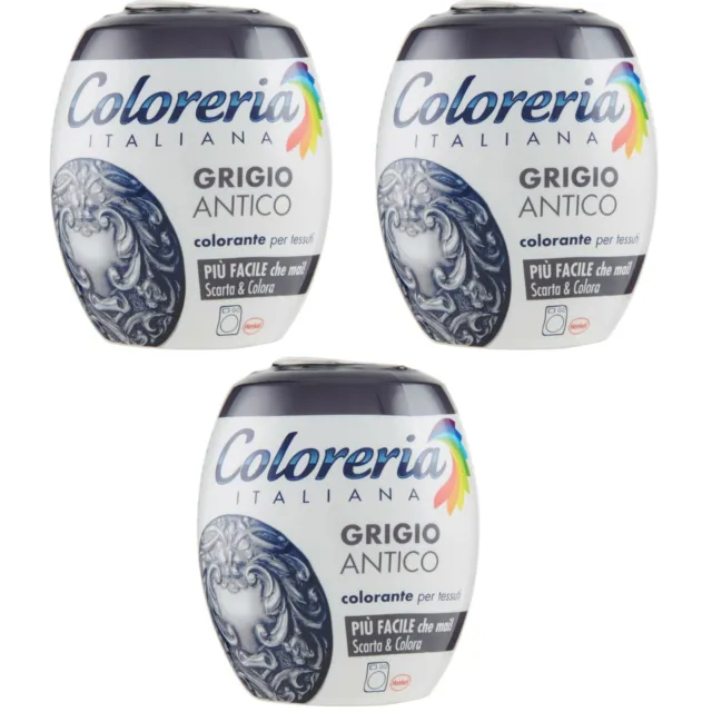 3PZ COLORERIA ITALIANA GRIGIO ANTICO Colorante per tessuti 350 GR EUR 24,90  - PicClick IT