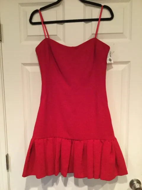 Jill Stuart Red Strapless Drop Waist Dress, Size 8 NWT! $358