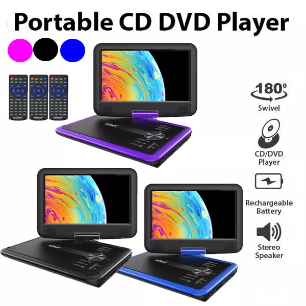 ieGeek 11.5” Portable DVD Player HD Swivel Screen 5 Hours Battery Region Free