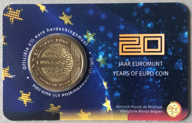 Belgien 2022 Coincard Coin Card Münze Neu 20 Zwanzig Jahre Von Euro