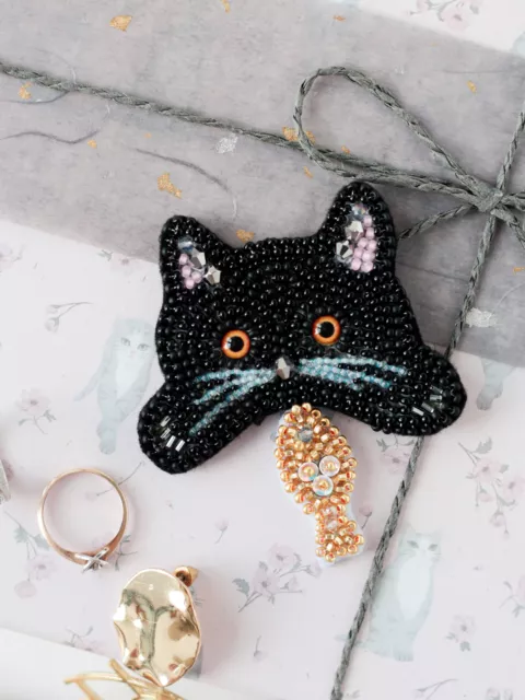 Hágalo usted mismo Joyería Marca Kit de Cuentas Pin Bonito Atrapa Broche Cuentas Bordado Aguja