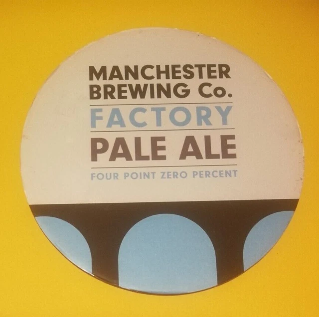Beer pump clip badge front MANCHESTER brewery FACTORY PALE ALE real ale CLOSED