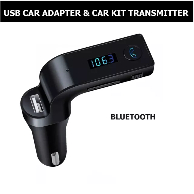 USB Charger & AUX Bluetooth G7 Car Kit Handsfree FM Transmitter Radio MP3 Player