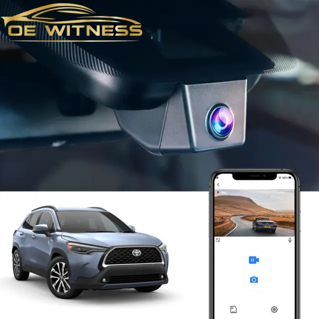 OE Witness 4K Ultra HD Armaturenbrett Cam vorne & hinten für Toyota Corolla/Yaris 2019-2022 2