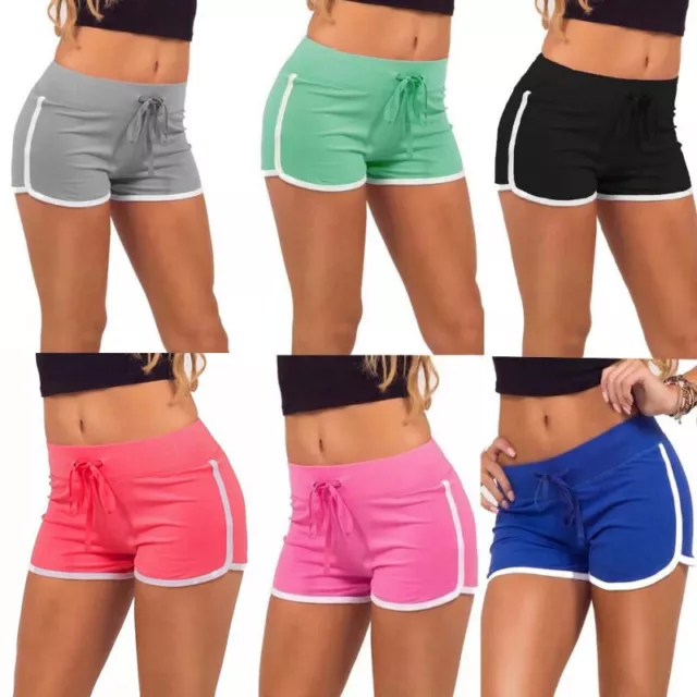 Womens Shorts Gym Workout Waistband Skinny Sports Fitness Yoga Hot Pants  Summer