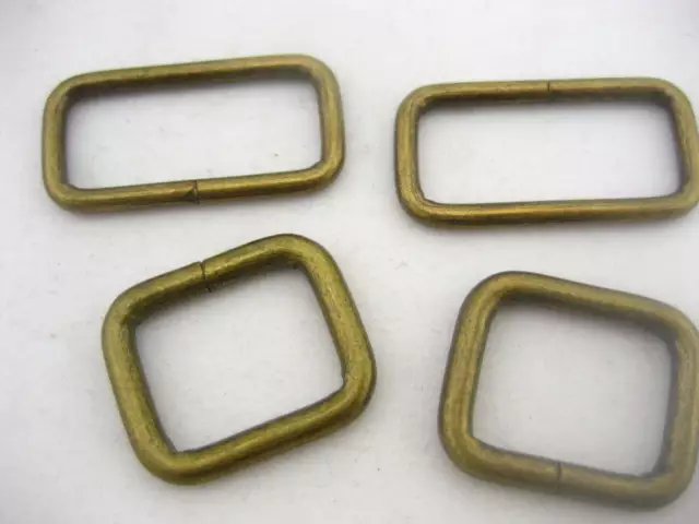 2 Metal rectangle D ring for webbing webbing Belt ribbon buckle  DIY bag finding