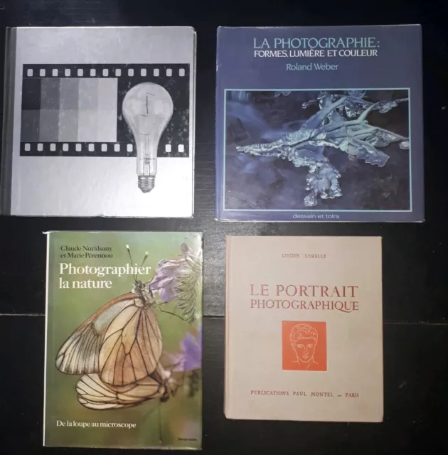 Lot de 4 livres sur la Photo Argentique. Vintage