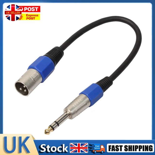 3P XLR Male Jack to 1/4 6.35mm Female Plug Stereo Microphone Adapter Cable Hot