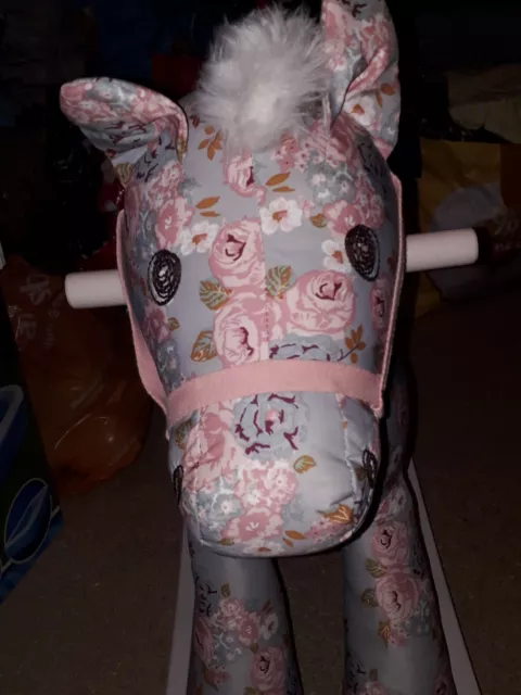 Gorgeous Rocking horse - Blue and Pink Floral Print (Mamas And papas) - used 3