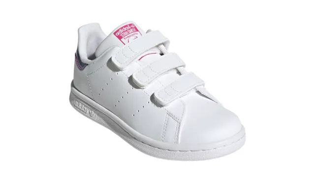 STAN SMITH ADIDAS Originals ragazze bambini bianco glitter