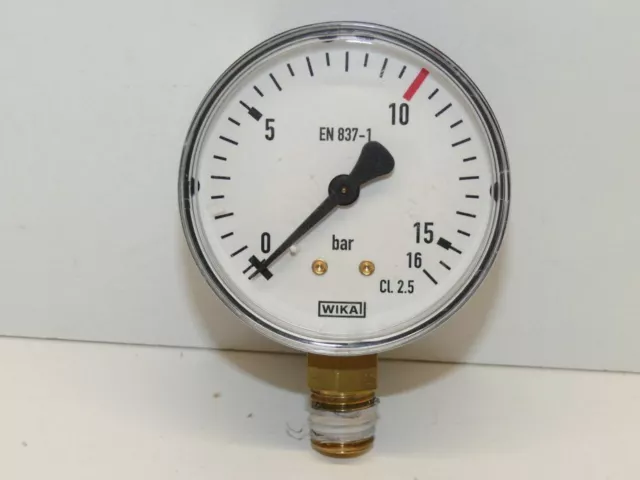 Wika Manometer 0-16 Bar Druckanzeige Baranzeige