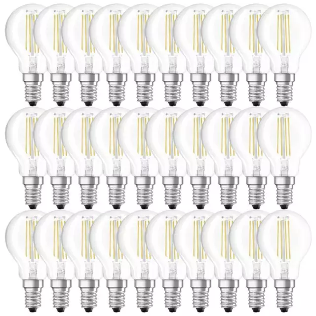 30 x Osram LED Filament Lampen Tropfen 4W = 40W E14 klar 470lm warmweiß 2700K