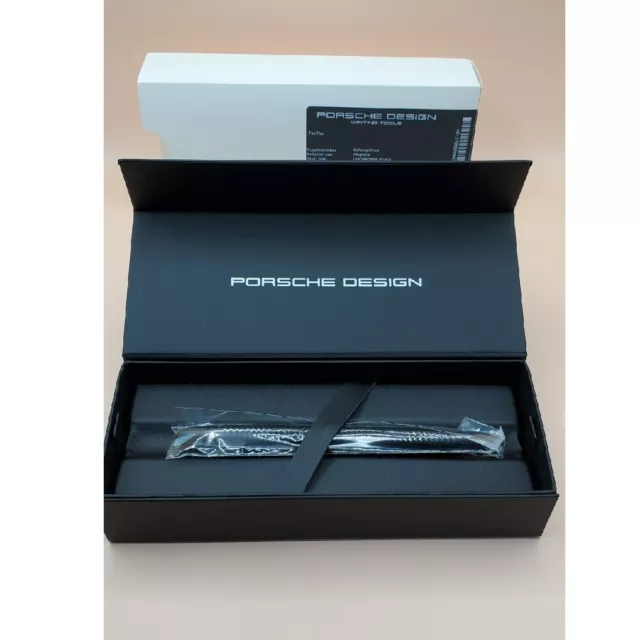 PORSCHE DESIGN P'3110 Tec Flex Matte Black Stainles Ballpoint Pen wz/Box Rare